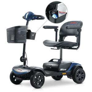 Cadeira de Rodas Elétrica de Mobilidade para Adultos, Cadeira de Rodas para Viagem, Idosos,Capacidade Máxima 120 kg,Scooter Motorizada 4