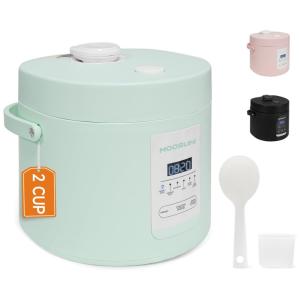 Panela de Arroz Portátil 1,2L com Predefinições Fáceis, Temporizador até 24H, Ideal para Viagens, 110V, Moosum, Verde