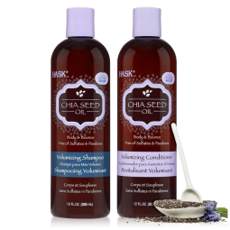 Shampoo e Condicionador Chia Brilho Hidrata Sem Pesar Todos os Tipos de Cabelos 500ml