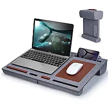 Suporte Portátil e Ajustável para Laptop com Mouse Pad, MIRODDI , Cinza