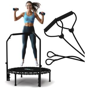 Cama Elastica Capacidade até 150 kg com Escada e Revestimento Antiferrugem, JUMPZYLLA, Laranja