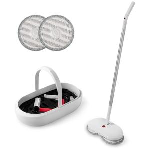 Esfregão Mop Elétrico sem Fio à Bateria Tanque de 200 mL, 110v, ICLEAN, Branco