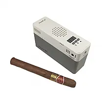 Umidificador Eletrônico HumidiCup M1 Branco para Charutos - Capacidade 100-300 Charutos com Controle Automático 40-90% - 5V
