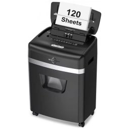 Triturador de Papel BONSEN para Escritório, 120 Folhas, Corte Micro, Novo Modelo Automação, Nível de Segurança P4