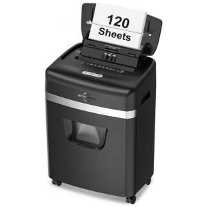 Triturador de Papel BONSEN para Escritório, 120 Folhas, Corte Micro, Novo Modelo Automação, Nível de Segurança P4