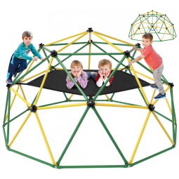 Cúpula de Escalada, Dome com Balanço de Rede para Crianças 3-10 anos, Jungle Gym Externo para Crianças Suporta 453kg,Hapsor