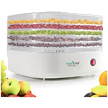 Desidratador de Alimentos Professional 5Trays, NUTRICHEF AZPKFD06, Branco