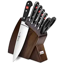 Conjunto de Facas Wusthof Classic 8901 1BL, 7 Peças, Aço Inoxidável, Preto com Marrom