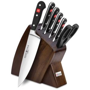 Conjunto de Facas Wusthof Classic 8901 1BL, 7 Peças, Aço Inoxidável, Preto com Marrom