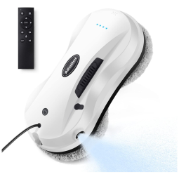 Robô Limpa Vidros de Janelas Inteligente com Spray de água Automático, AlfaBot X7, Bivolt, Branco