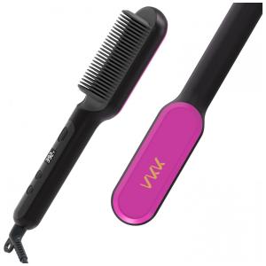 Escova Alisadora Seca e Modela com Desligamento Automático e 5 Níveis de Temperatura, 110v, VKK, Preto