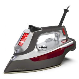 Ferro de Passar a Vapor com Telo de LED e Desligamento Automático, 1800W, 110v, CHI STEAM 13103, Prateado