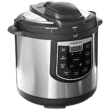 Panela de Pressão Elétrica 6L Multifunções com Painel Digital, 110V 1005W, PRESTO 02141, Prateado