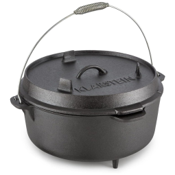 KLARSTEIN Panela de Ferro Fundido 6L Pré Temperada, com Alça de Metal