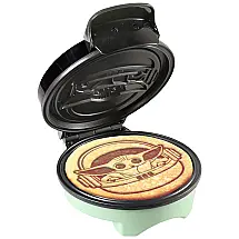 Máquina de Waffle Antiaderente 2 Fatias com Controle de Temperatura, Yoda, 110v, UNCANNY BRANDS, Verde