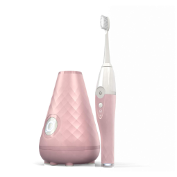 TAO Clean Sonic Escova de Dentes Elétrica com Cabo Ergonômico e Dupla Velocidade, Rosa