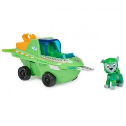 Veículo de Resgate Rocky Sawfish Aqua Pups com Boneco Colecionável para Crianças Acima de 3 Anos, Patrulha Canina, Verde