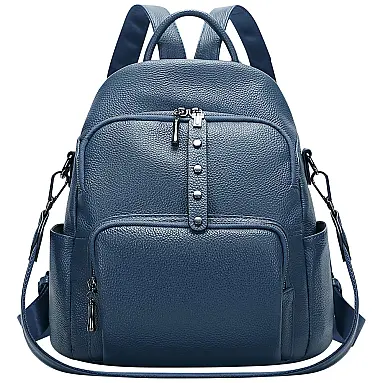 Mochila Feminina de Couro Anti-Furto