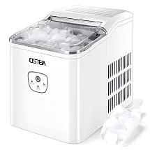 Máquina de Gelo Automática Portátil até 11 kg de Gelo em 24h, Branca, 110v, OSTBA, Branco