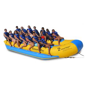 Plataforma Inflável Banana Bus até Pessoas para Piscinas e Lagos, Amarela, ISLAND HOPPER BB 14, Amarelo