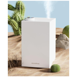 Umidificador 2,5L de Limpeza Fácil em Aço Inoxidável e Silencioso, Jack Rose, Branco