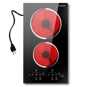 Cooktop Elétrico de 2 Bocas Embutir, Touch Control, Timer, Bloqueio de Segurança - Jessier