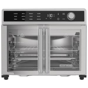 Forno Elétrico de Bancada em Aço Inoxidável com 12 Funções de Cozimento, Temporizador, Função Air Fryer, 110V 1650W, BLACK DECKER TO62D5