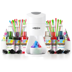 S900A Máquina de Raspadinha com Cone e 6 Sabores de Xaropes, 110v, HAWAIIAN SHAVED ICE, Branco