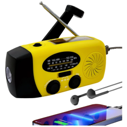 iRonsnow IS 088U Rádio AM, FM, NOAA Manivela Solar Recarregável Lanterna LED