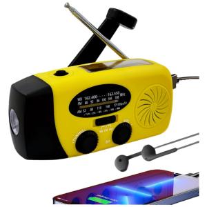 iRonsnow IS 088U Rádio AM, FM, NOAA Manivela Solar Recarregável Lanterna LED