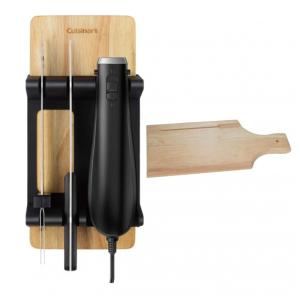 CEK 41 Faca Elétrica em Aço Inoxidável com Tábua de Corte de Madeira, 110v, CUISINART, Preto