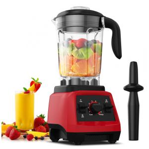 Liquidificador de Bancada Profissional 2L com 10 Velocidades para Smoothies e Receitas de Cozinha, 110V 1800W, JUSANTE, Vermelho
