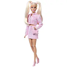 Barbie Deluxe Style boneca fashion nº 9 Mattel loira conjunto jeans rosa articulado com bolsa laço e acessórios JJN69 2025