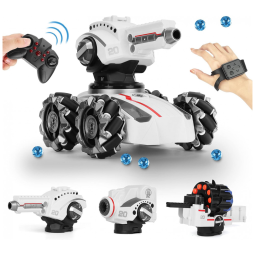 Carrinho de Controle Remoto com Luz LED e 360 de Rotação, CXJ D14, Branco