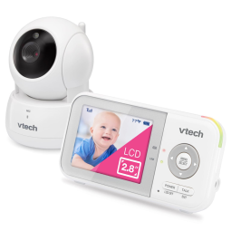 Babá Eletrônica Alcance 90 m2, Monitor 270 com Sensor de Temperatura, Canções e Modo de Economia de Energia, VTECH VM923, Branco