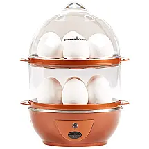 Cozedor de Ovos Elétrico até 14 Ovos com Desligamento Automático, COPPER CHEF Egg Cooker, Laranja escuro