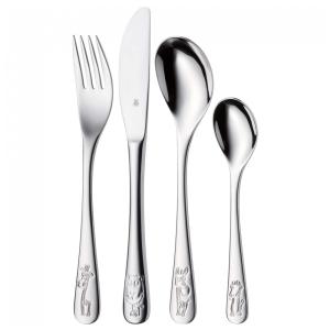 Conjunto de Talheres Infantis 4 Peças em Aço Inoxidável, Safari, WMF