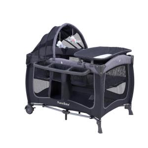 Berço Cercado Portátil com Rodas e Porta Fraldas Pamo Babe, Azul Marinho