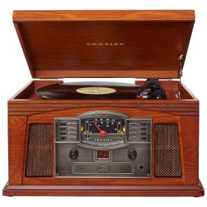 Vitrola, Toca Discos 3 Velocidades, sem fio, com USB e Entrada AUX, 78 RPM, CROSLEY CR42D PA, Marrom