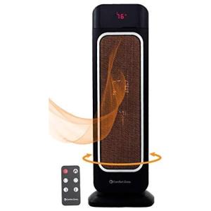 Aquecedor Elétrico Oscilante com Termostato Digital e Controle Remoto, 110V, COMFORT ZONE 8541833744, Preto