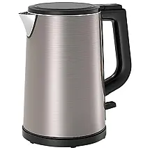XY Chaleira Elétrica Capacidade 1.5L com Desligamento Automático, Aço Inoxidável, 1800W, 110v, XYJHQEYJ, Cinza