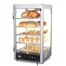 Expositor Aquecedor de Alimentos WeChef 5 Andares Prata 600W 110V para Pizza e Catering Comercial