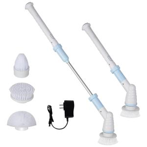 Kikunum Vassoura Elétrica Rotativa 360 sem Fio com Cabo Flexível até 120 min de Ação e 3 Acessórios, 110V, Azul