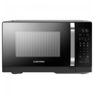 Forno micro-ondas de bancada MicroCrisp 23L Chefman preto 900W micro-ondas 1800W convecção crisp 10 níveis de potência 110V