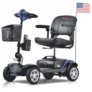 Cadeira de Rodas Elétrica dobrável Metro Mobility 4 Rodas para Adultos - Capacidade de 136 kg, Bateria de Longa Duração, Maior Espaço para