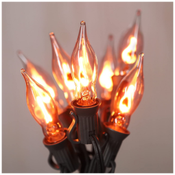 Pisca Pisca LED 3 Metros com Lâmpadas E12 para Decoração de Halloween, Laranja