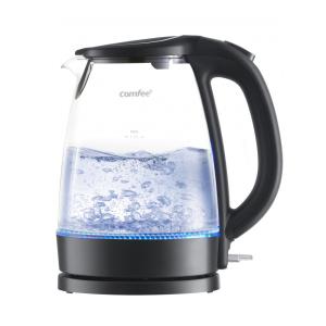 Chaleira elétrica. 1.7L Caldeira de água quente. 1500W Ferva rápida. Chaleira de chá elétrico de vidro com indicador.COMFEE