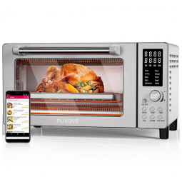 Forno de Convecção 12 em 1, 19,8L com Controle de Temperatura, Display LED e Aquecedores Superior e Inferior, 110V 1800W, Nuwave, Prata