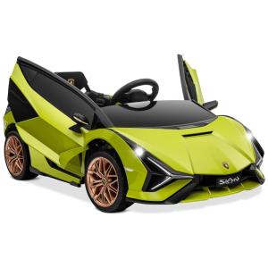 Carro Elétrico Infantil Lamborghini Sian Roadster com 2 Velocidades, Controle dos Pais, Som, Faróis de LED e Portas Hidráulicas, 12V