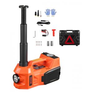 Macaco Elétrico VEVOR, 5 Toneladas, Macaco Tesoura Elétrico com Inflador Integrado, Troca de Pneus Ajustável 12V com Martelo Seguro Luz LED,